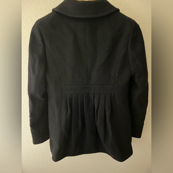 Women’s J. Crew Black Wool Coat Size 8 - Picture 5 of 6